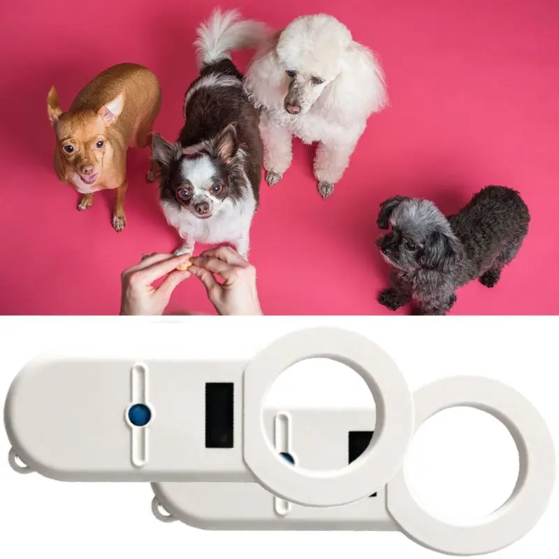 

Handheld Protable Pet Chip Reader Scanner Animal Microchip Recognition Reader for Cat Dog Transponders in Cushioned Case