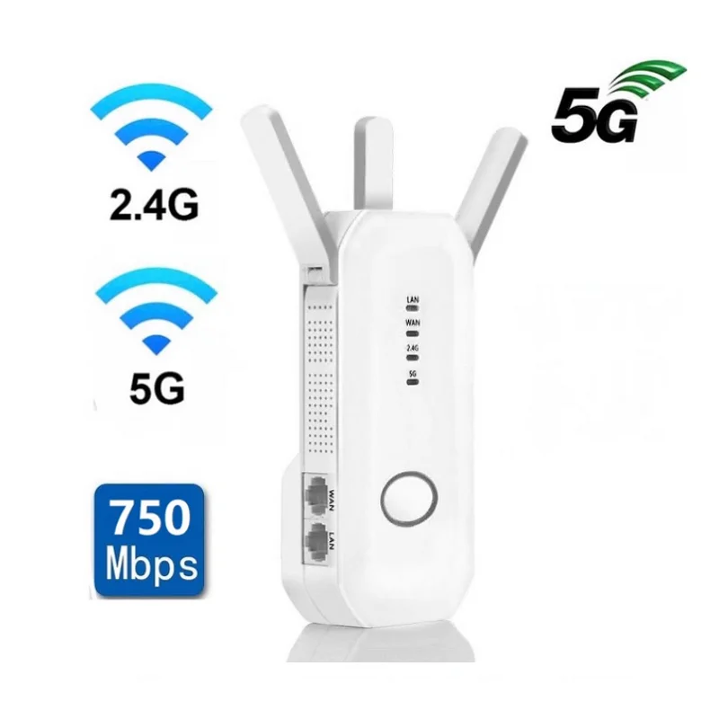 Двухдиапазонный 2 4G/5G Wi Fi ретранслятор Беспроводной AC 750Mbps Router композитный