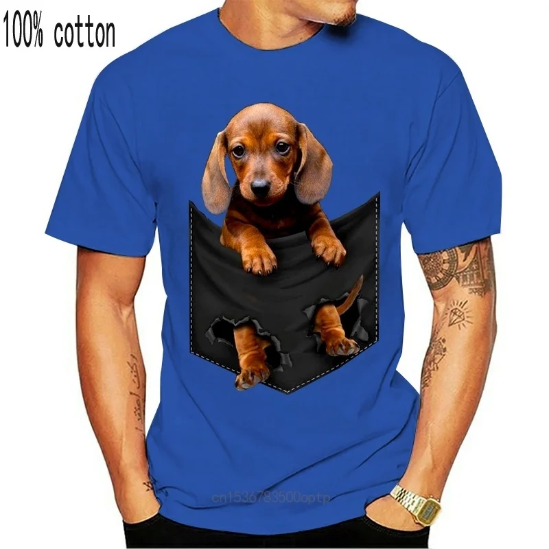 

Новая мужская футболка Такса в моем кармане Женская Мужская футболка