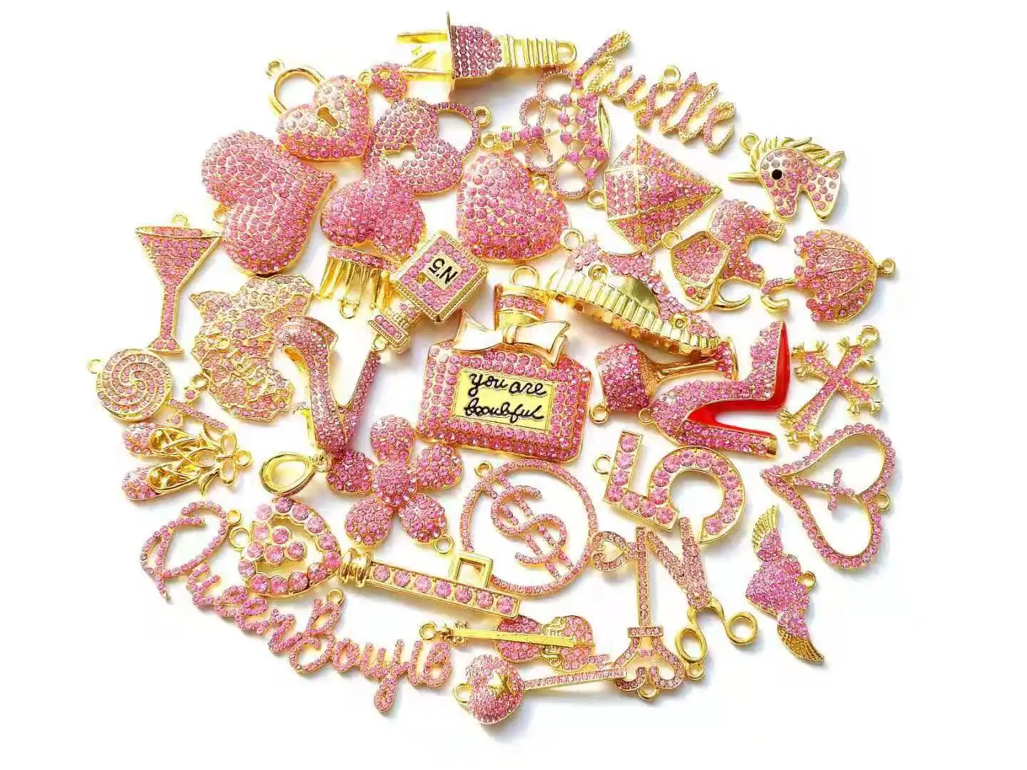 

35pcs mixed delicate girls charms Fit for women's DIY jewelry accessories F9