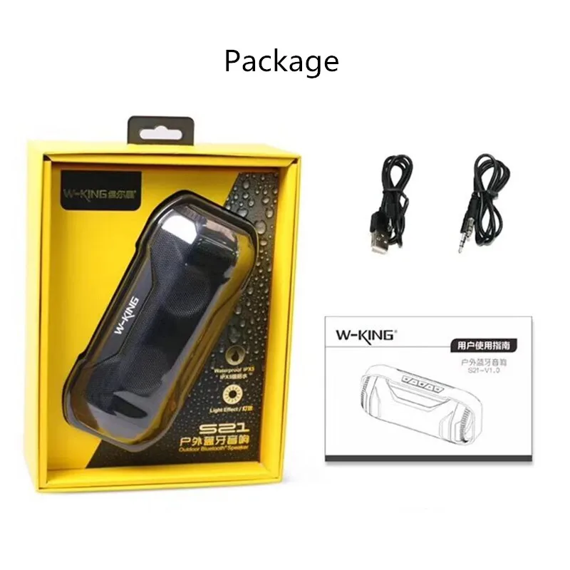 W-KING S21 10 Вт наружный Bluetooth динамик водонепроницаемый IPX5 портативный беспроводной