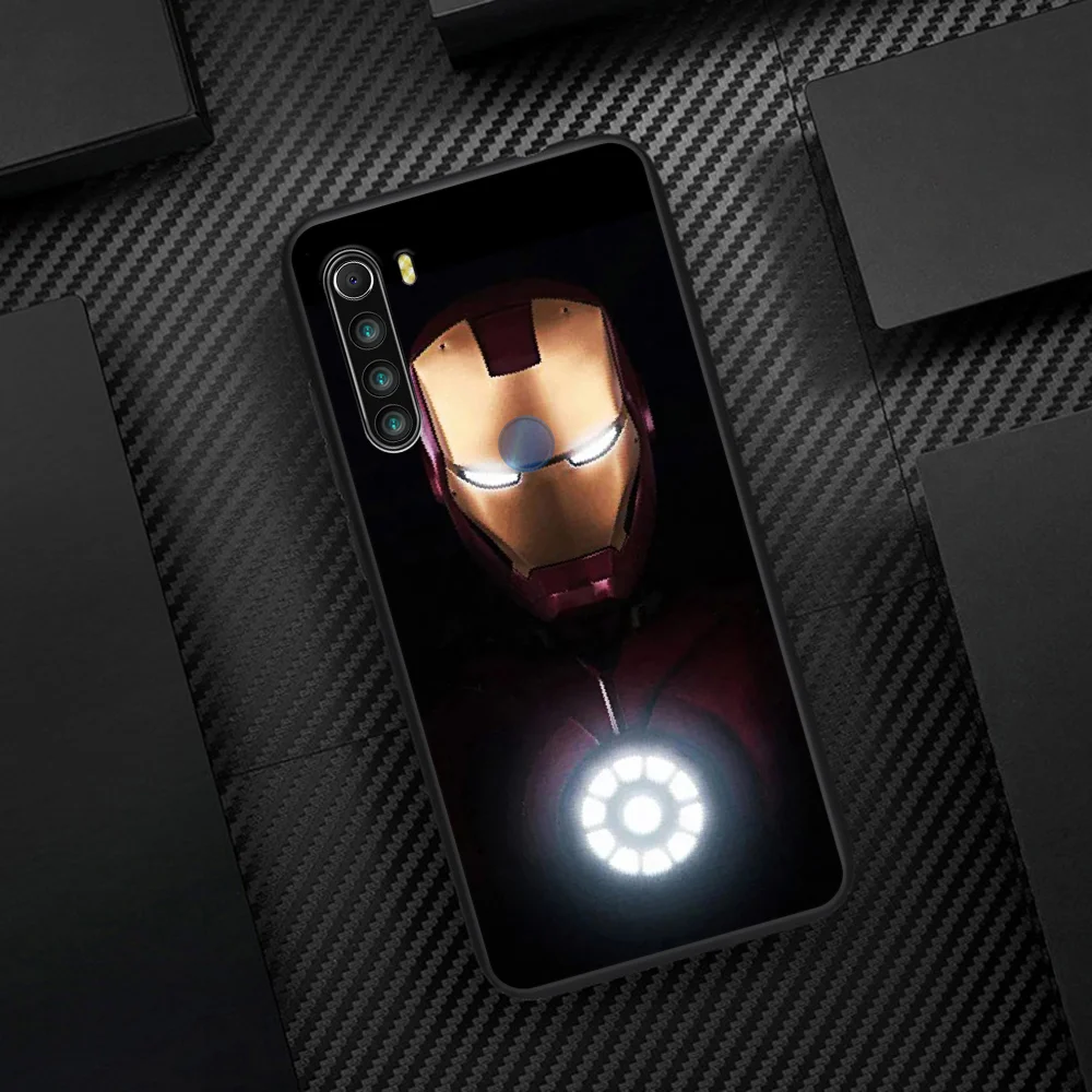 

Super Hero Irons Man Phone Case Cover Hull For XIAOMI Redmi 7 7A 8 8A 9 9C Note 6 7 8 9 9S K20 Pro K30 black Back 3D Cell Trend