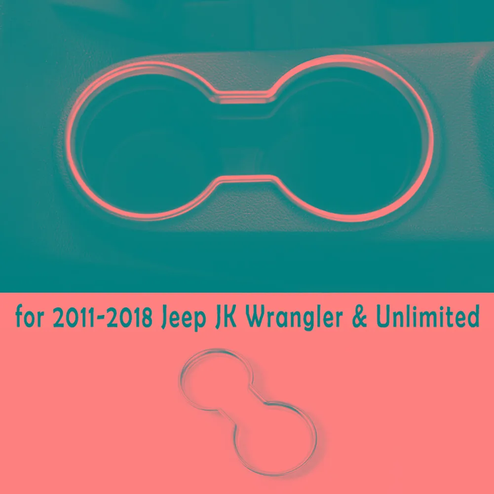 

Replacement Cup Holder Trim Silver Water 2011-2018 ABS Center Decoration