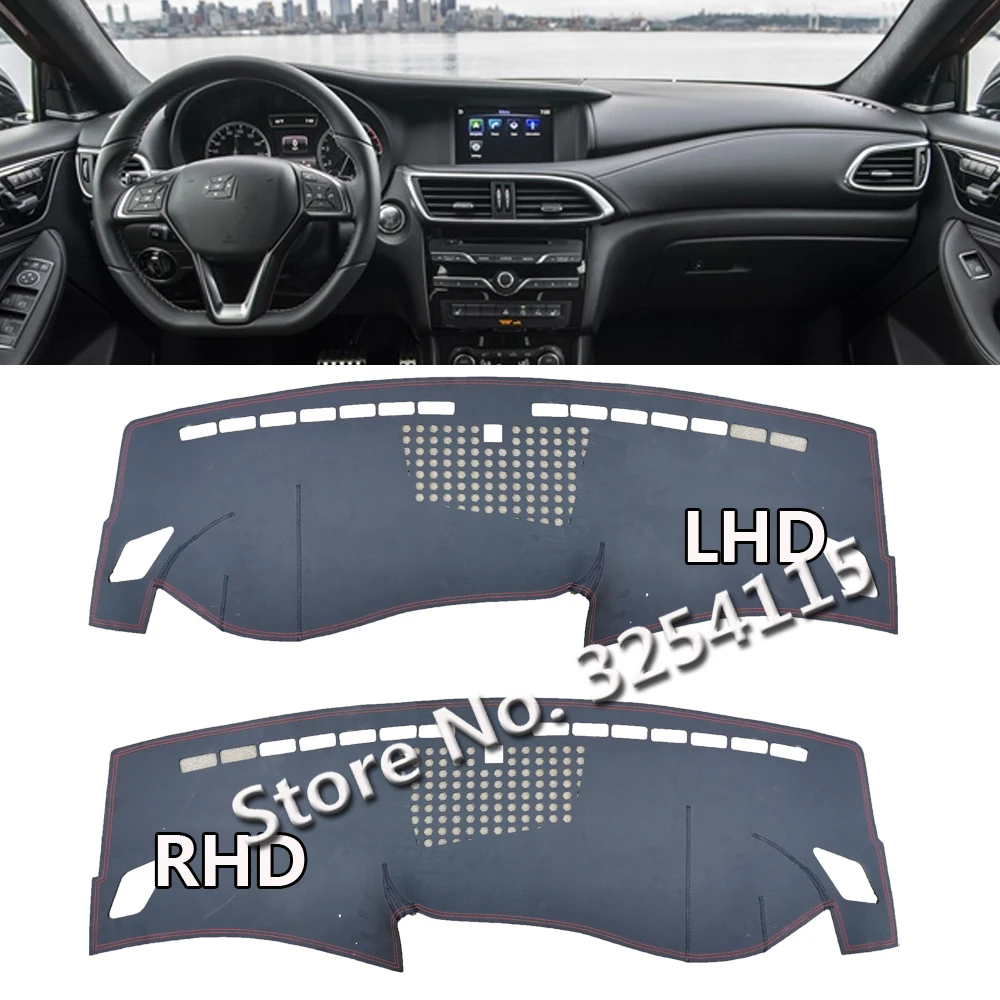 

PU Leather Dashmat Suede Dashboard Cover Pad Dash Mat Carpet Car Styling For Infiniti Q30 QX30 2015 2016 2017 2018 2019 2021