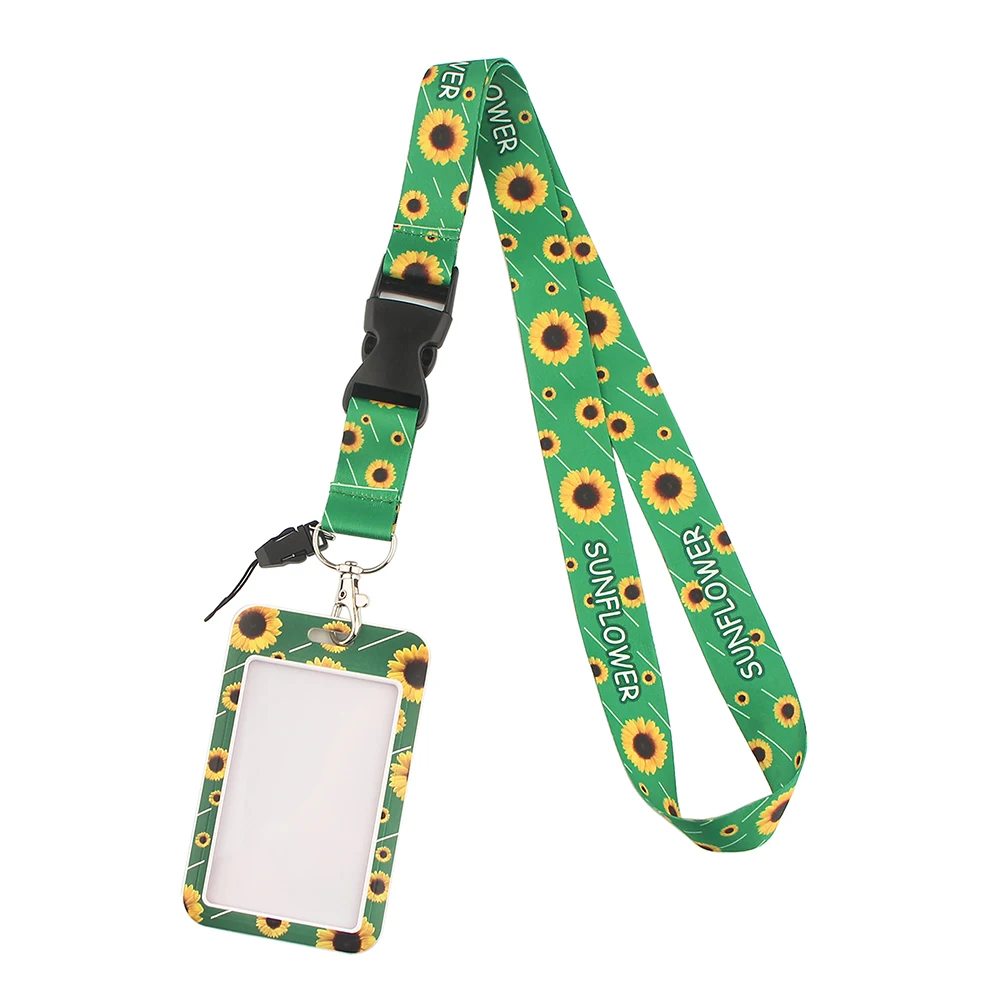 

DZ1351 Hidden Disabilities Sunflower Lanyard Id Badge Holder Keychain ID Card Pass Gym Mobile Badge Holder Key Holder Key Rings