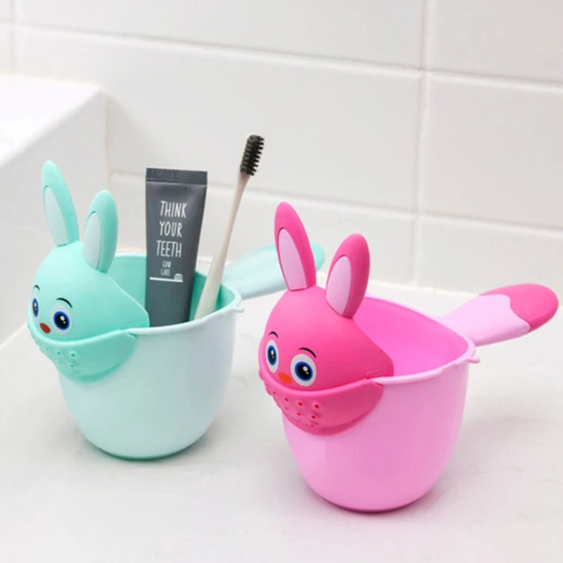 

Baby Bath Waterfall Rinser Kids Shampoo Cup Cute Cartoon Shower Washing Head Watering Spoon Bathing Cups