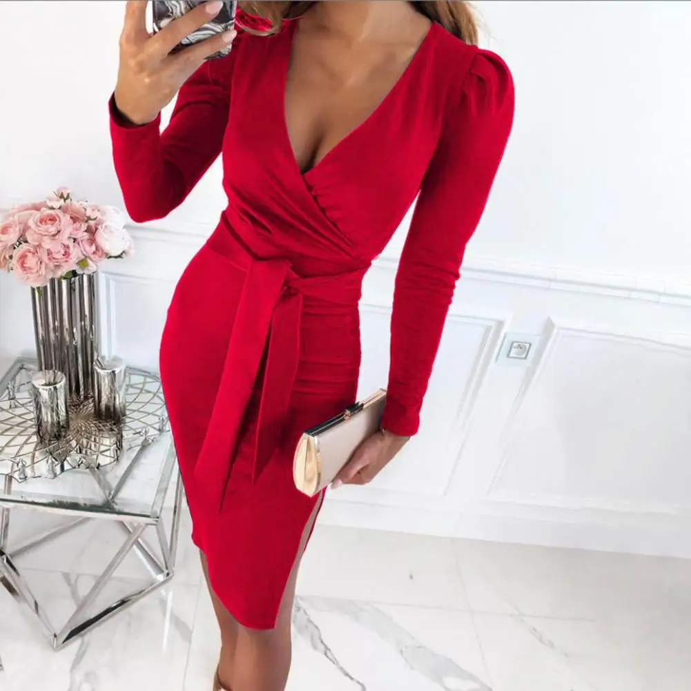 

2021 Satin Shirt Dress Woman Wrap Belt Waist Summer Long Dress Women Elegant Long Sleeve Midi Ladies Dresses Casual Dresses