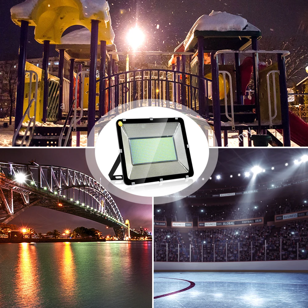 

500W Ultra-thin LED flood light 220V, high power, waterproof IP65 outdoor lighting cool white, used for exterior wall roads
