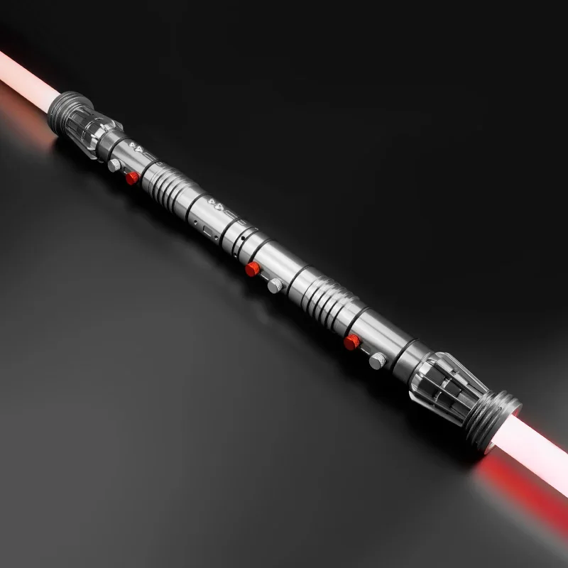 THYSABER Gary metal Darth Maul Double hilts  heavy dueling Lightsaber With 2 blades and 2 electronic kits