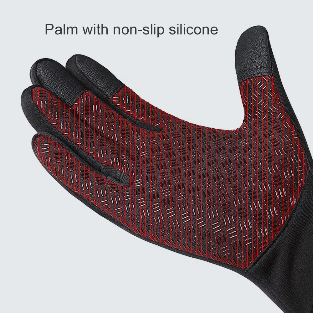 Теплые зимние перчатки унисекс с сенсорным экраном теплые пальцами для