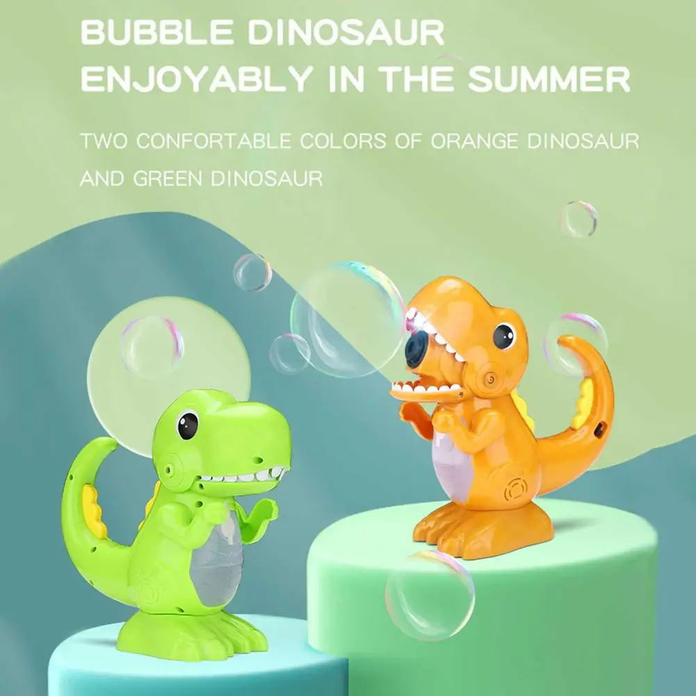 

Children's Bubble Machine Manual Dinosaur Bubbles Machine Can Automatically Blow Bubbles Flying And Charged Kid's Toys