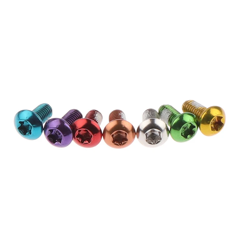 

12PCS Colorful Bicycle Disc Brake Rotor Torx Bolts 0.6x1cm MTB Bike Alloy Steel Disc Brake Rotor Fixing Screws