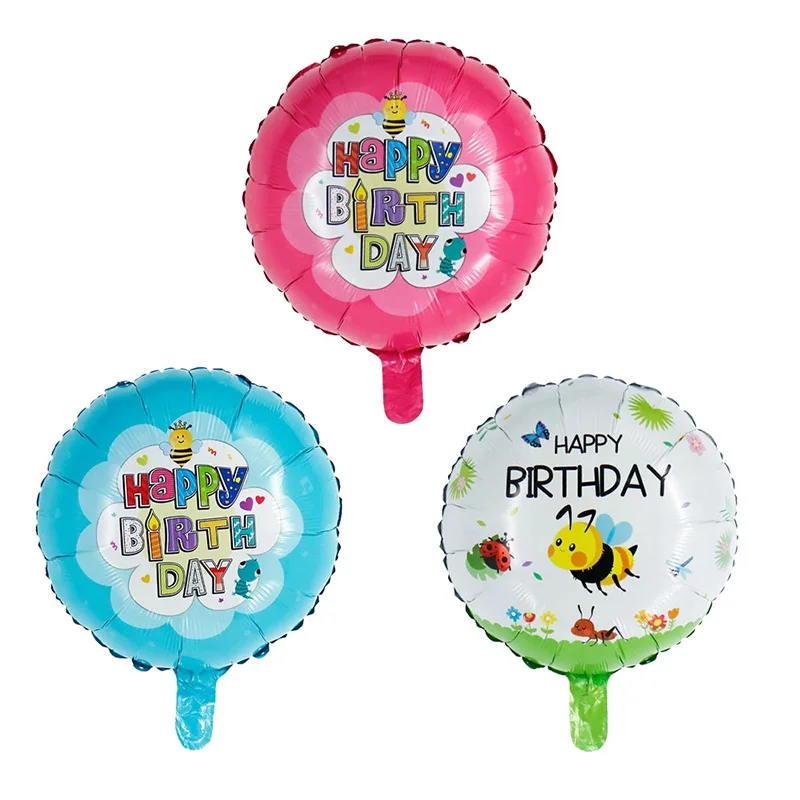 

50pcs 18inch Bee Foil Helium Balloons Insect For Jungle Theme Party Decoraiotns Kids Farm Birthday Party Supplies Animal Baloons