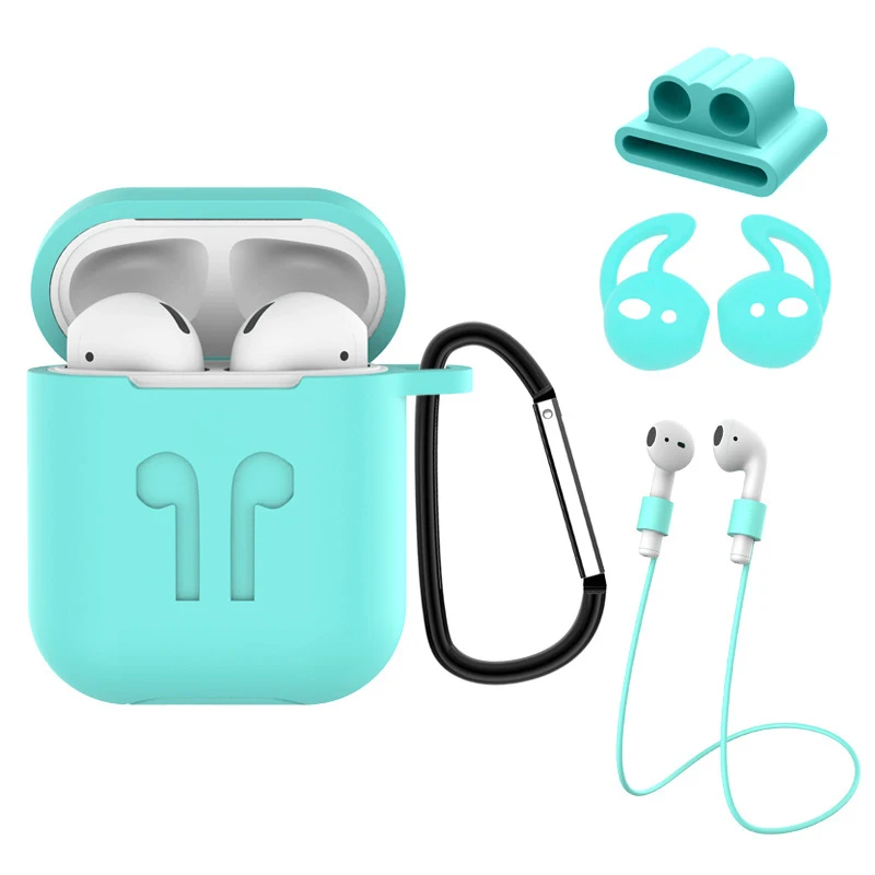 Mint Green Set 6 в i идеальный чехол для airpods 2 1 чехол противоударный для Apple Air pods 1 защитный чехол для наушников водонепроницаемый чехол s Аксессуары - Цвет: Mint Green Set