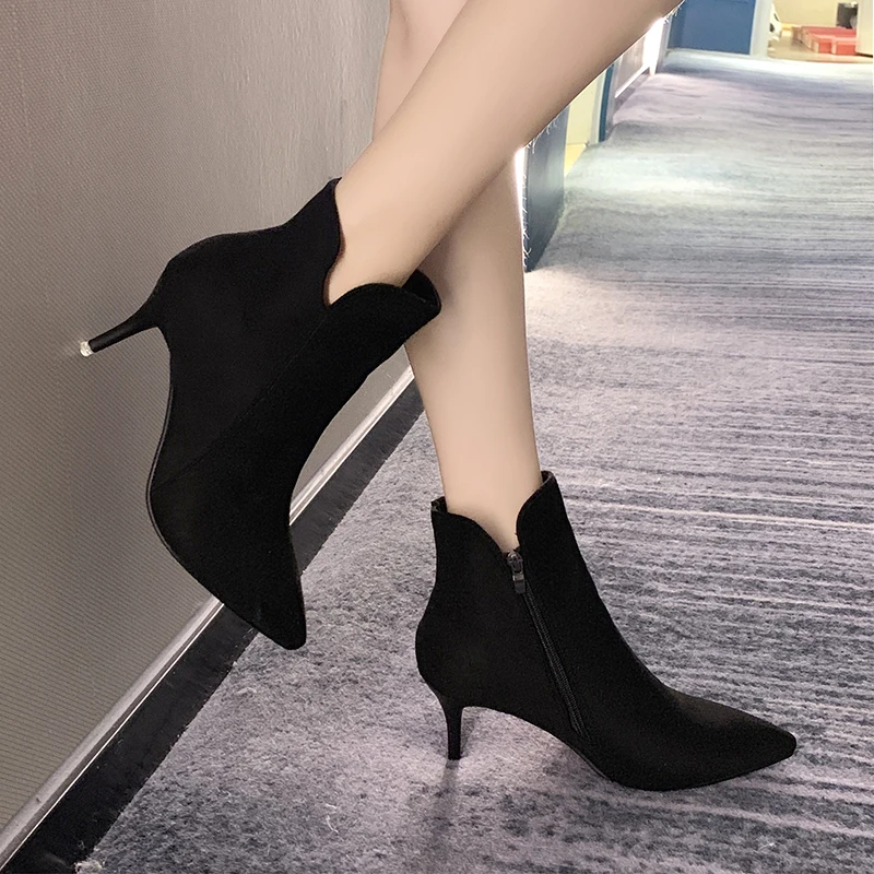 Туфли-лодочки женские на высоком каблуке-шпильке с острым носком | Обувь