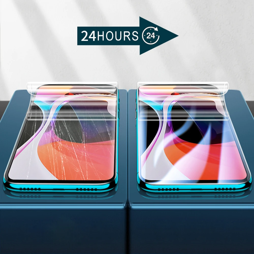 2 шт. Гидрогелевая пленка для xiaomi mi note 10 pro Защитная экрана телефона не стекло