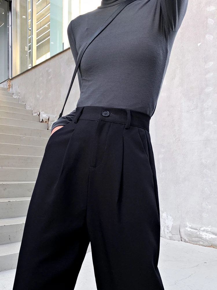 

Straight Plus Size Casual Solid Wide Leg Trousers Streetwear Full-Length Hot Selling Loose High Quality harajuku Pants 998F