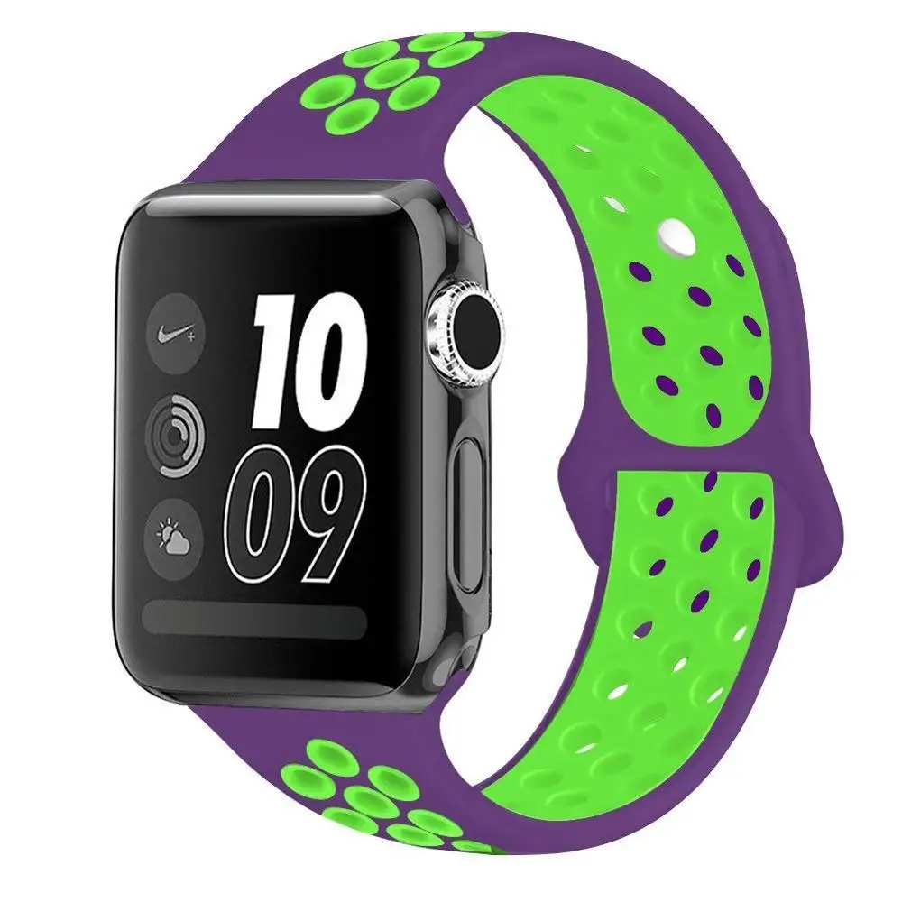 24 Ремешок для Apple Watch 4, 3, 2, 1, 42 мм, 38 мм, 40 мм, 44 мм, браслет, силиконовый ремешок для iwatch sports series 4, 3, 2 и 1 - Цвет ремешка: 24