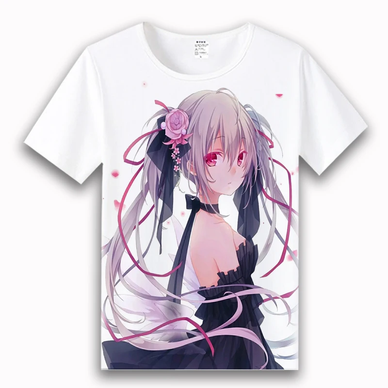 Футболка для косплея Yosuga no Sora Kasugano Haruka с принтом летняя футболка короткими