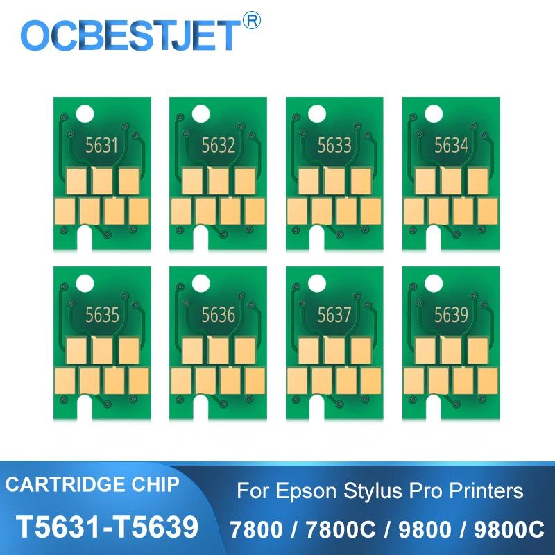 T5631-T5639 T5678 чип картриджа Постоянный дуги для принтера Epson Stylus Pro 7800 7800C 9800 9800C (9