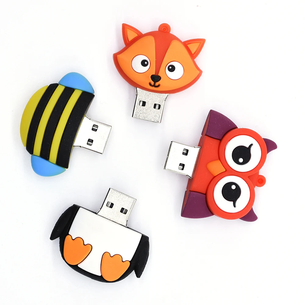 Флэш накопитель животное мультяшная Сова bee 64 ГБ 32 милый usb флэш 128 256 16 8 4 Гб