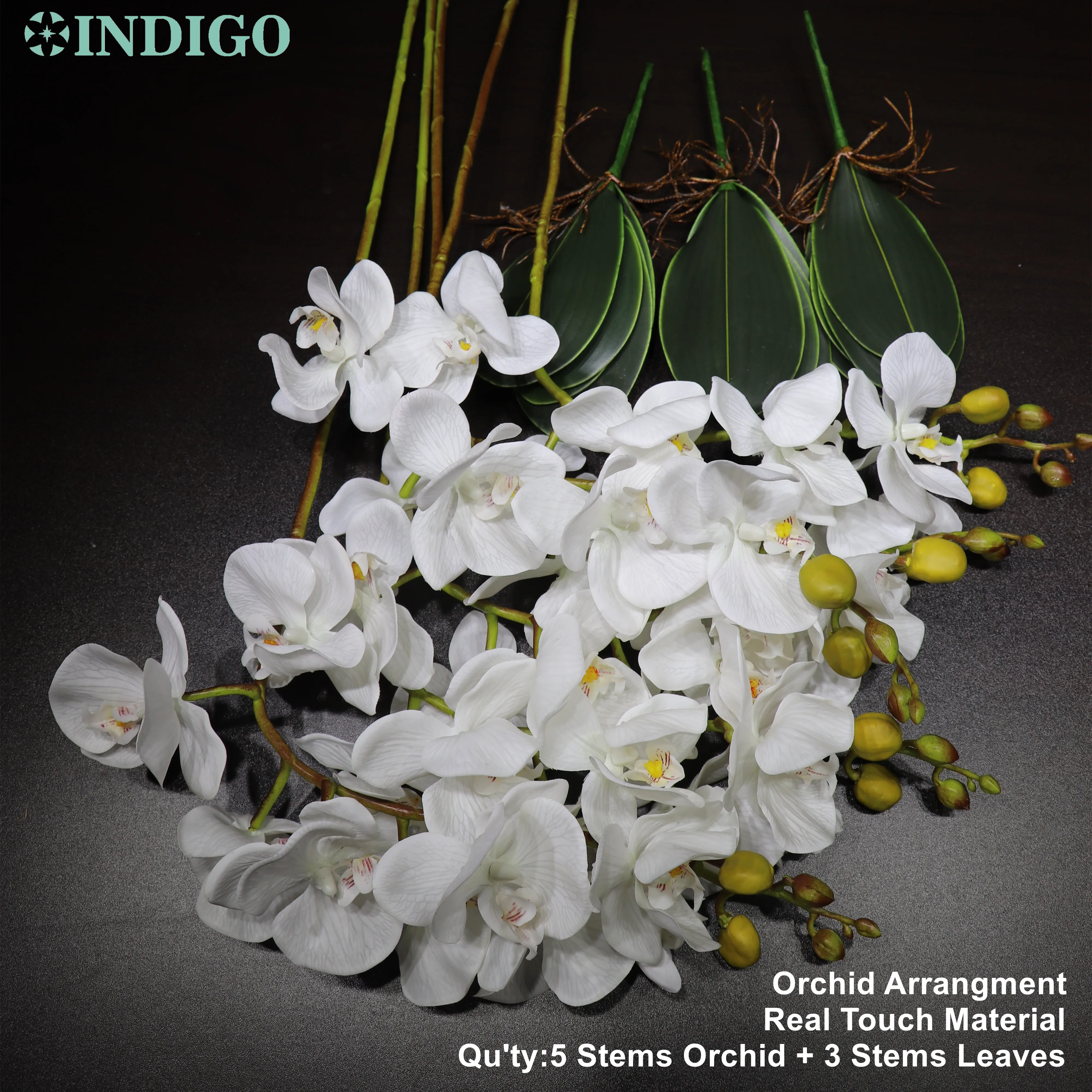 

Diy Orchid Flower Arrangment (1 Set With Pot ) Real Touch Wedding Office Flower Bonsai Shopwindow Display Decoration