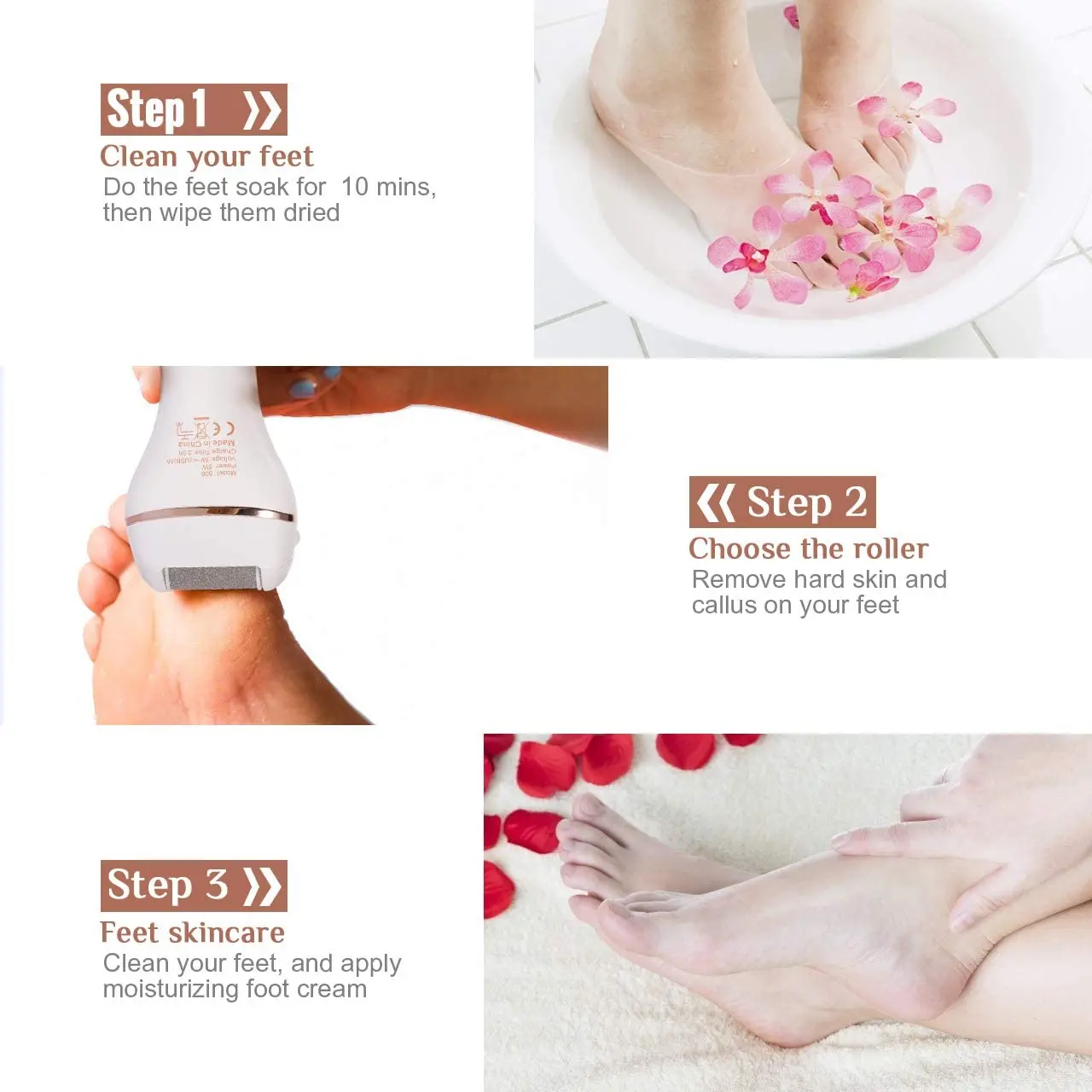 

Electric Foot Grater, Electric Pedicure Foot Rapier, Rechargeable Electric Foot Grater Foot Care to Eliminate Dead Skin and Craq