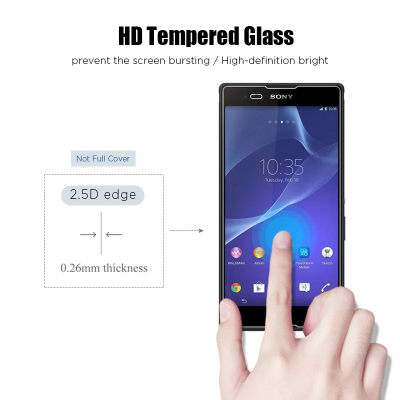 1 шт/2 шт HD прозрачный 9H протектор экрана для Sony Z5 Премиум Закаленное стекло Z Z1 Z3 Z4