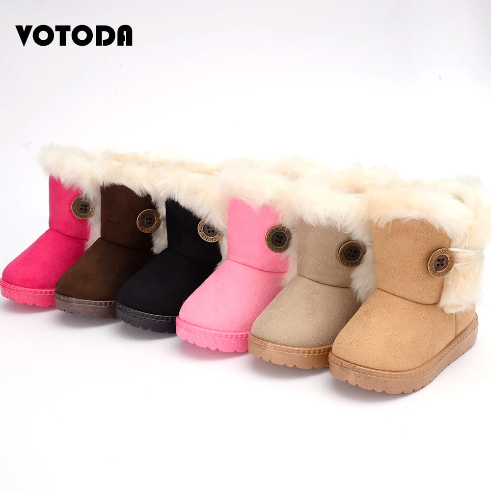

Winter Children Snow Boots Kids Outdoor Warm Boots Indoor Soft Bottom Non-slip Plush Ankle Boots Baby Fashion Cute Cotton Shoes
