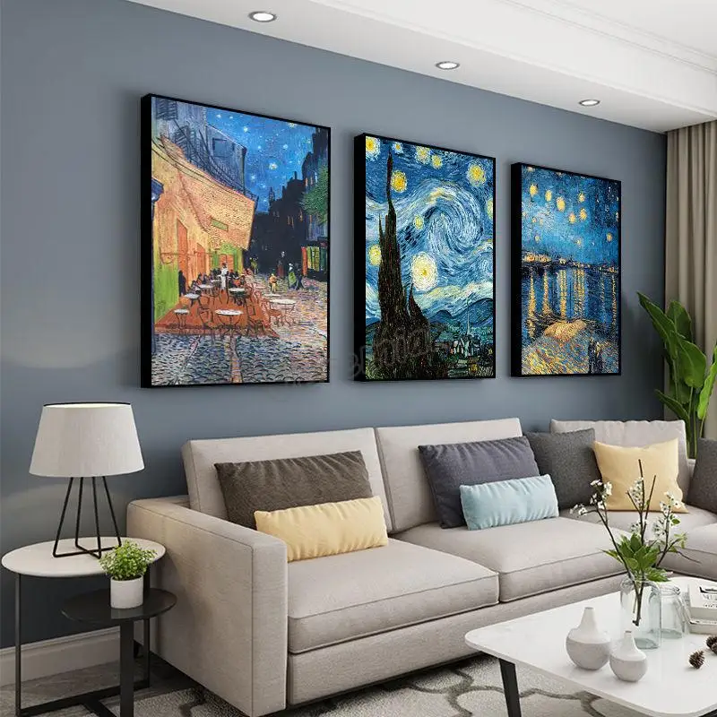 

Van Gogh Decorative Painting Starry Sunflower Living Room Abstract Art Background Wall World Famous Paintings Printing Painting