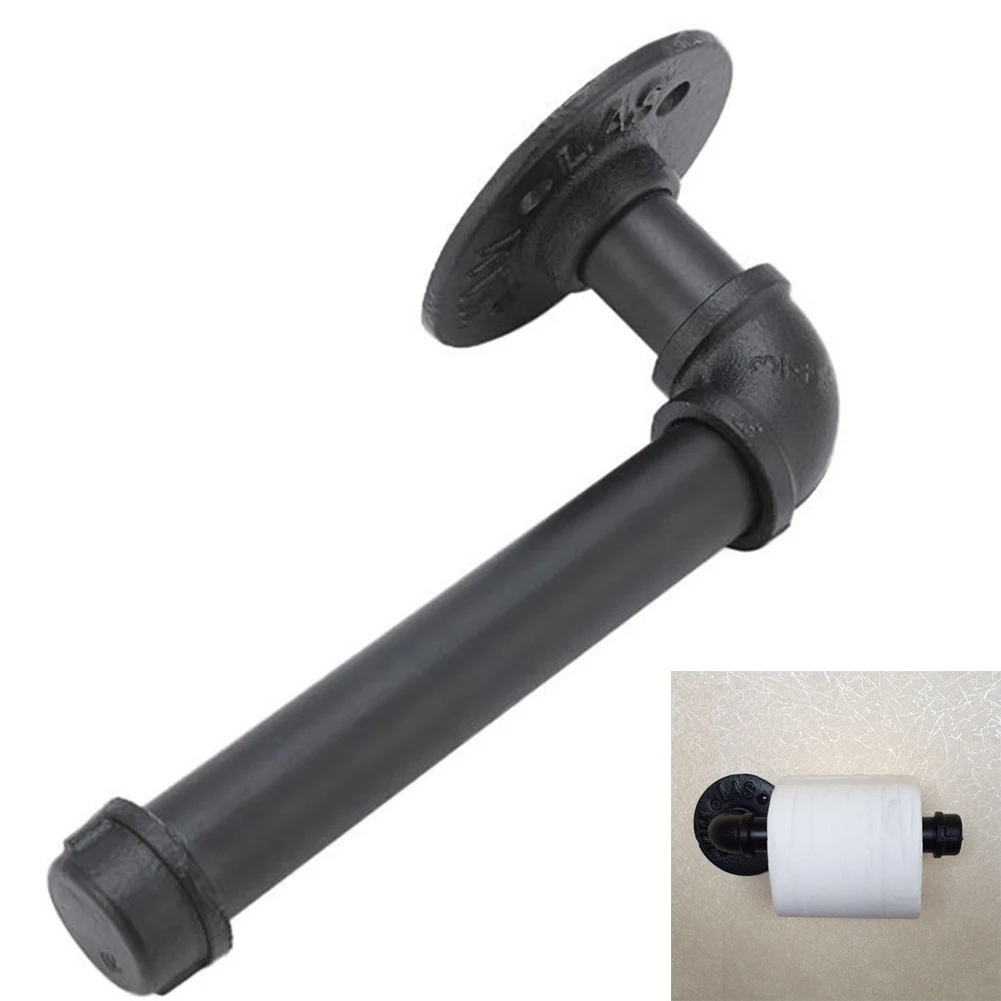 Pipeline Design Retro Industrial Style Paper Tissue Holder Towel Rack Bathroom Home Roll Shelf Vintage Decoration Wall Mount |