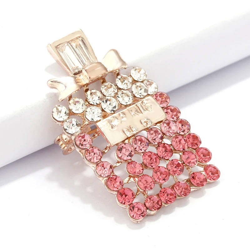 ALLYES элегантный очаровательный в виде парфюма БУТЫЛКИ спринтом Цифры 5 броши для