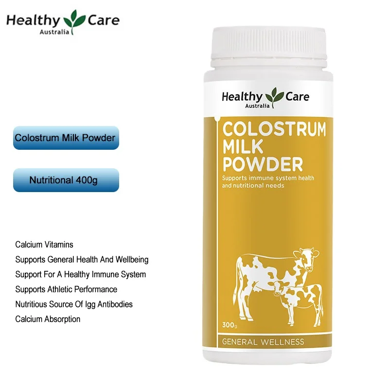 

Australia Healthy Care Colostrum Milk 300g Rich IgG Milk Protein Calcium Vitamins Family Health Wellness Supplements