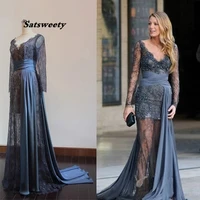 Fast Shipping Real Sample Celebrity red carpet dress Gossip Girl fashion Blake Lively Full Lace Formal Gown