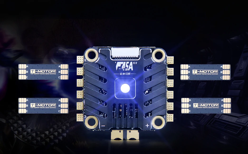 T-двигатель F45A PRO F45A 6S 4 в 1 ESC электронный регулятор скорости BLHELI_32 DSHOT1200 Совместимость для моторов Tmotor F40 F60 pro II