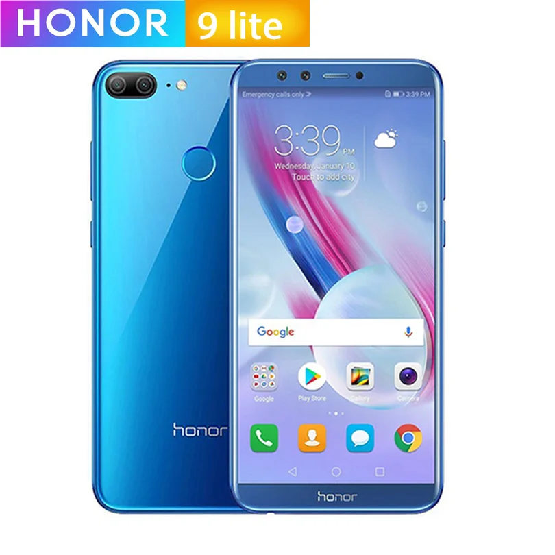 Официальный мобильный телефон Honor 9 Lite с глобальной прошивкой, 3 ГБ, 32 ГБ, 5,65 дюйма, полноэкранный, Восьмиядерный, двойной, передний, задний, 13,0 МП, 2,0 МП, 3000 мАч