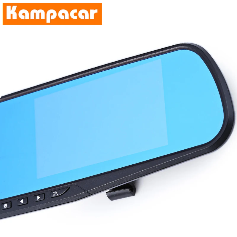 Kampacar 4,3 дюймов зеркало заднего вида автомобильный видеорегистратор с камерой заднего вида видео рекордер авто регистратор для автомобилей двойной видеорегистратор два видеорегистратора