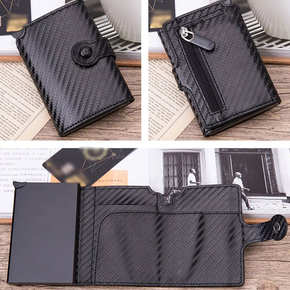 

Pop-up Double Card Box Anti-theft Anti-magnetic RFID Metal Aluminum Box Multi-function Bank Credit Card Holder