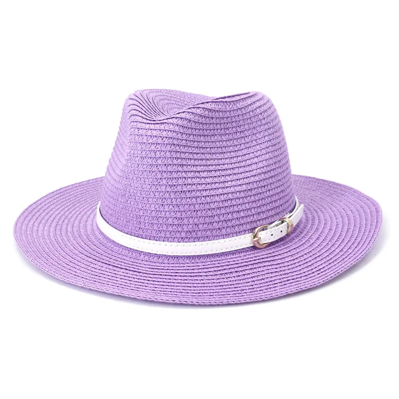 

Summer Straw Sun Hat Belt Visor Trilby Jazz Women Chapeau Femme Male Fedora Summer Elope Beach Sun Straw Panama Hat Beach Hat