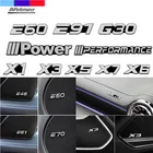 4 шт. для BMW G30 E46 E60 E61 E90 E91 E92 X5 E70 X6 X7 E70 E87 X1 E84 F48 X3 G01 Performance Power E83 Автомобильная 3D наклейка для аудио и видео