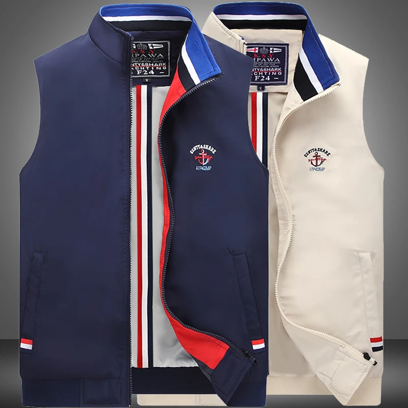 Осенне зимний жилет для мужчин в деловом стиле платье безрукавка с воротником