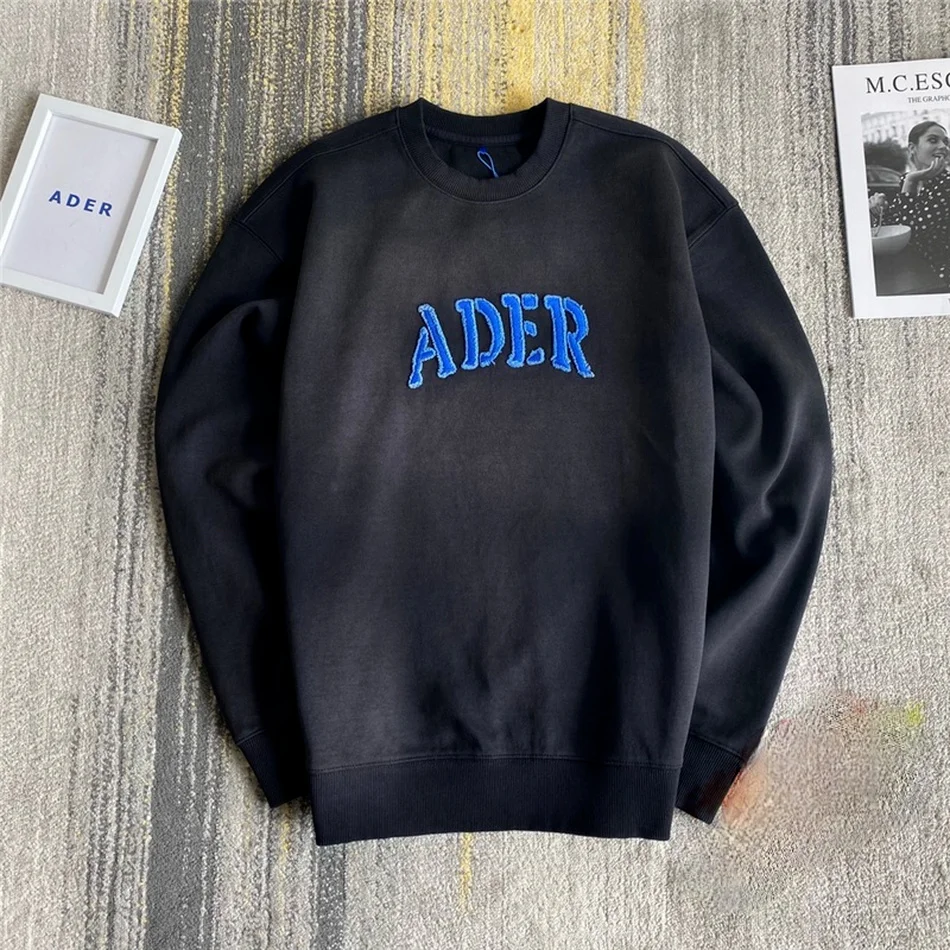 

Tie-dye Letter Embroidery ADER ERROR 1:1 Crewneck Men Women ADER Adererror Sweatshirts Heavy Materials Pullovers