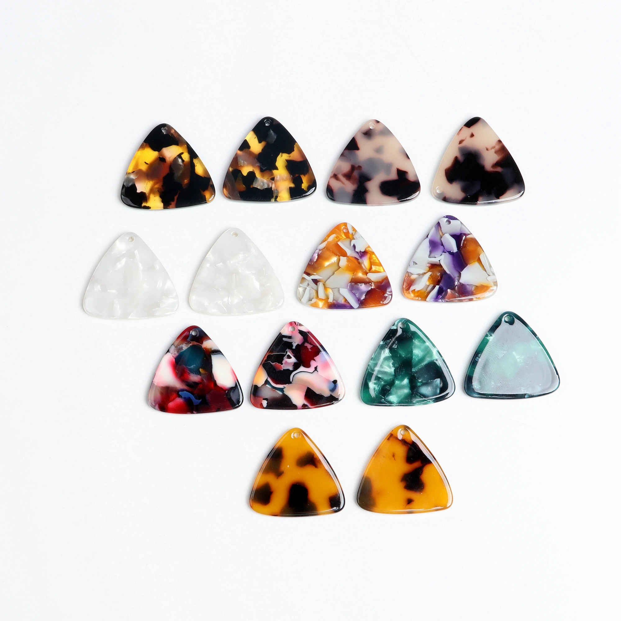 Tortoise Shell Earring Charms,Acetate Stick Charms,Triangle Shaped pendant,Triangle Shaped Earrings Part, 22mm x 24mm,ACE202