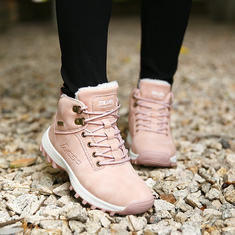 

High Top Boots Men Cold Proof Outdoor Snow Boots Warm Anti Slip And Wear Resistant Women Thick Soles