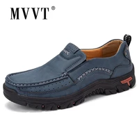 hand stitching leather shoes men outdoor breathable men loafers casual leather men shoes flats hot sale moccasins foot wear