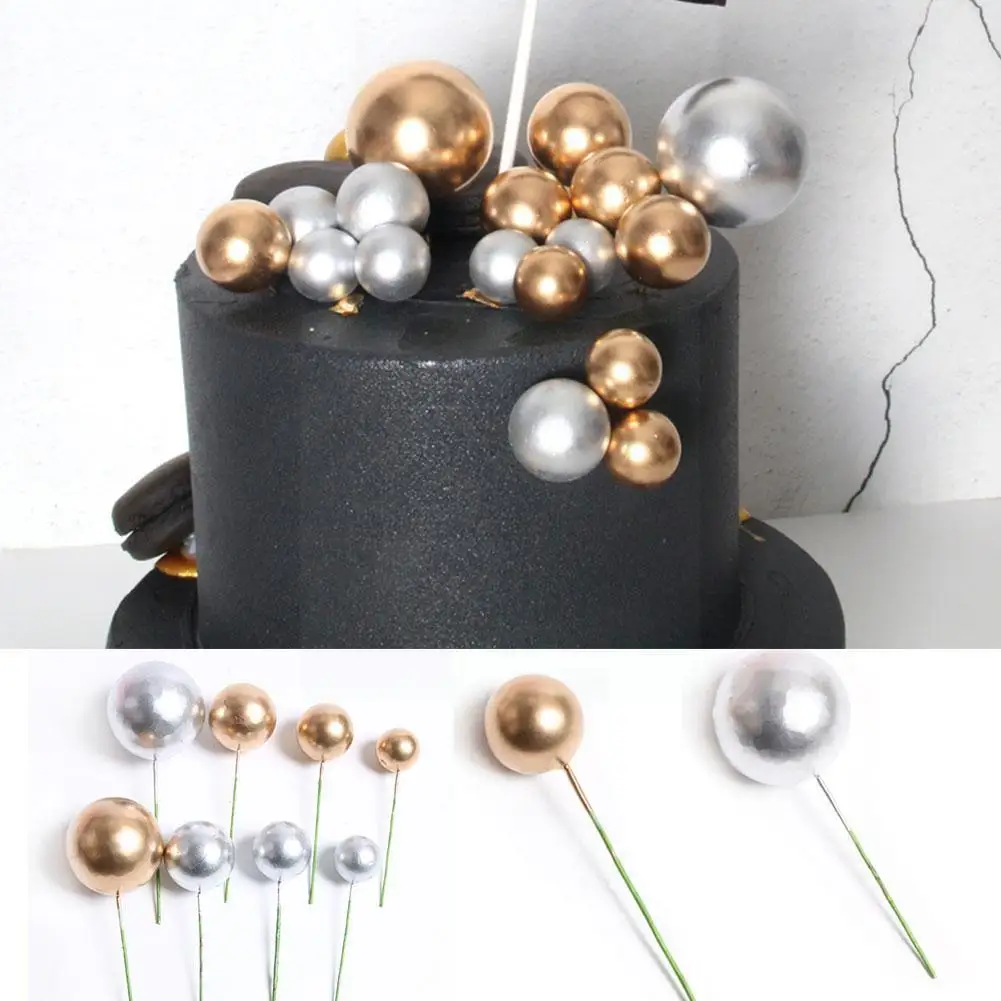 

Украшение для торта холодный ветер золотой серебряный шар украшение для торта подключаемые аксессуары G3j8