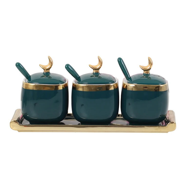 Северная Европа светильник шные изумрудные керамические сахарные банки банка