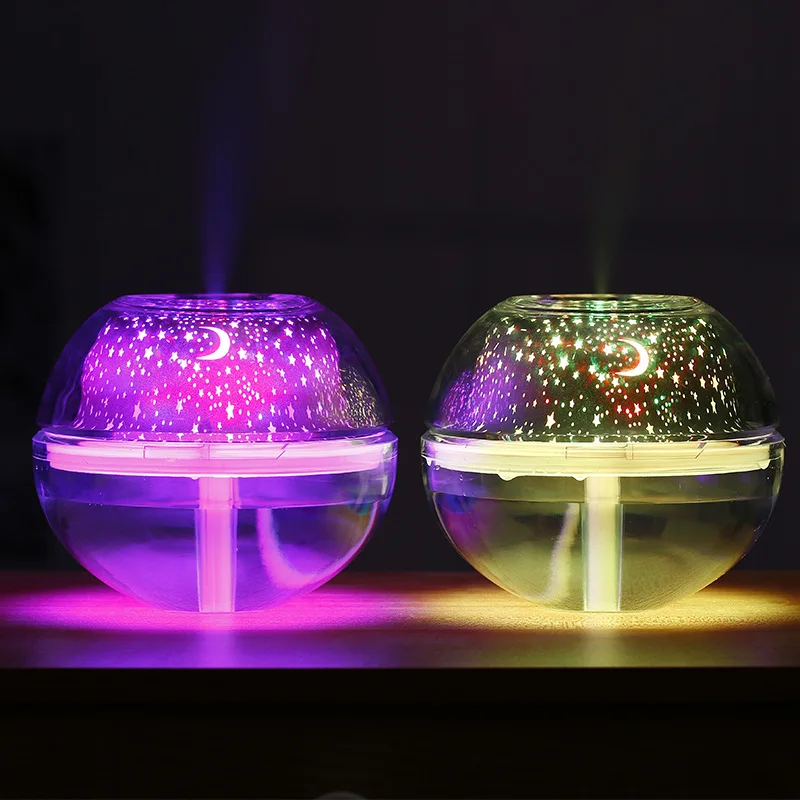 

Air Humidifier Nano Mist Sprayer USB Rechargeable Crystal Projector Night Light Lamp Multifunction Mini Diffuser Air Humidifier