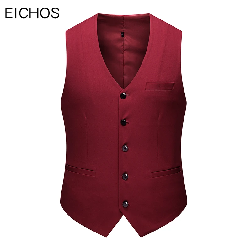 

Men's Vest Fashion Suit Solid Color Single Buttons Waist Coat For Men Spring Autumn Casual Business Slim Suit Vest M-6XL