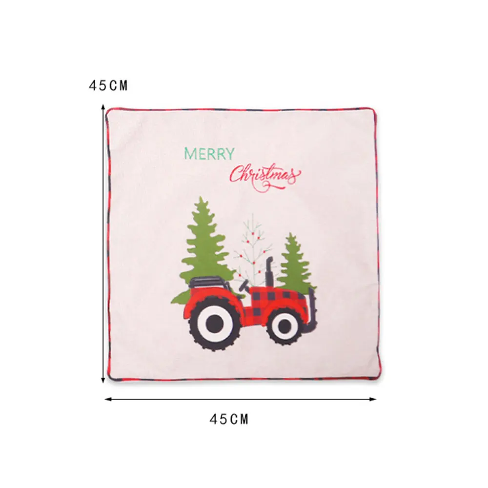 

Merry Christmas Throw Pillow Covers Modern Pillow Sheath Christmas Tree Printing Pillowcases Home Decorations